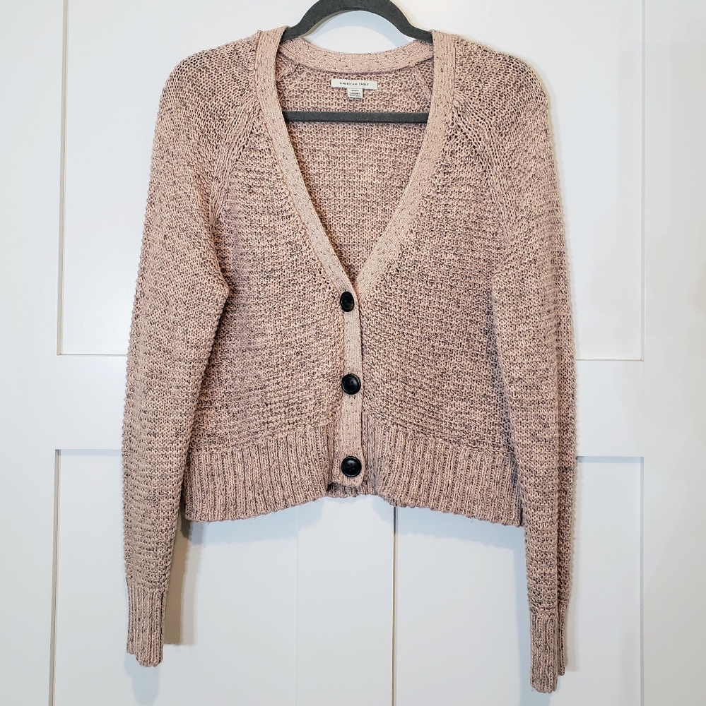 American Eagle Outfitters Blush Tan Knit Cardigan